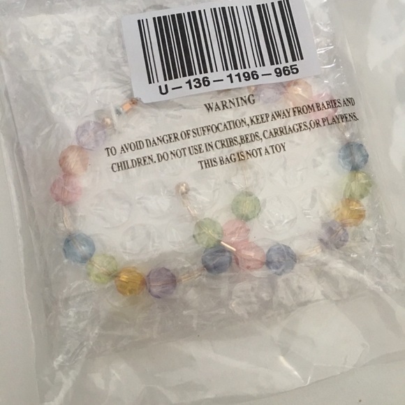 Beaded Candy Hoop Earrings in Pastel - Picture 4 of 4